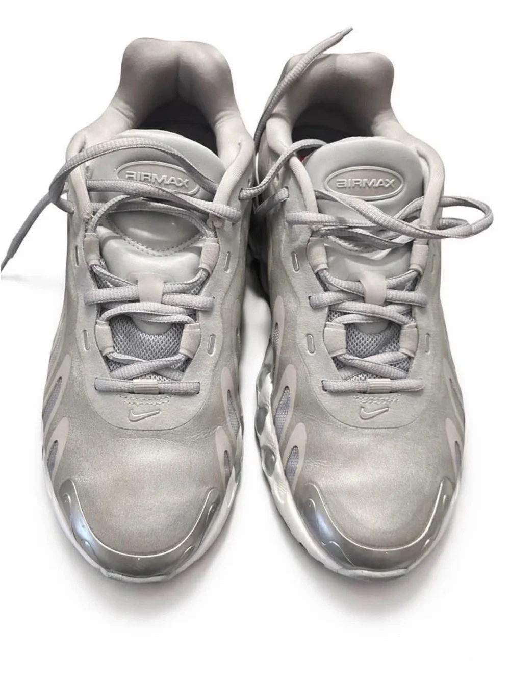 Nike White & Light Gray Air Max Style Running Sneakers